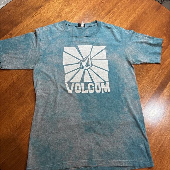 Volcom T-Shirt M Blue Gray Graphic Skate Surf Y2K Streetwear Logo Tee - Picture 1 of 6